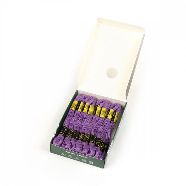 Мулине ПНК им.Кирова цв.2206 фиолетовый, 24 мотка по 8 метров