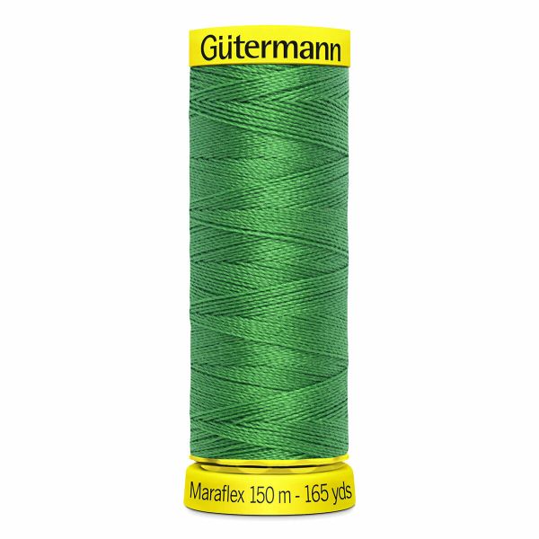 Нитки для трикотажа Gutermann Maraflex, 150м, 396 ярко-зеленый, 5 катушек