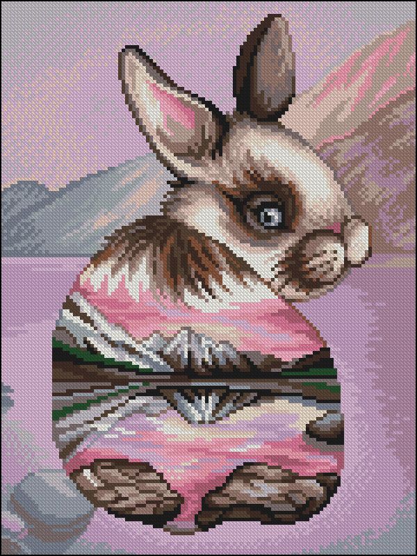 Алмазная (кристальная) мозаика Фрея, Долина зайцев, 30х40 см