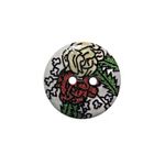 Пуговицы дерево декоративные Цветы 15мм (цвет 291), 100 шт