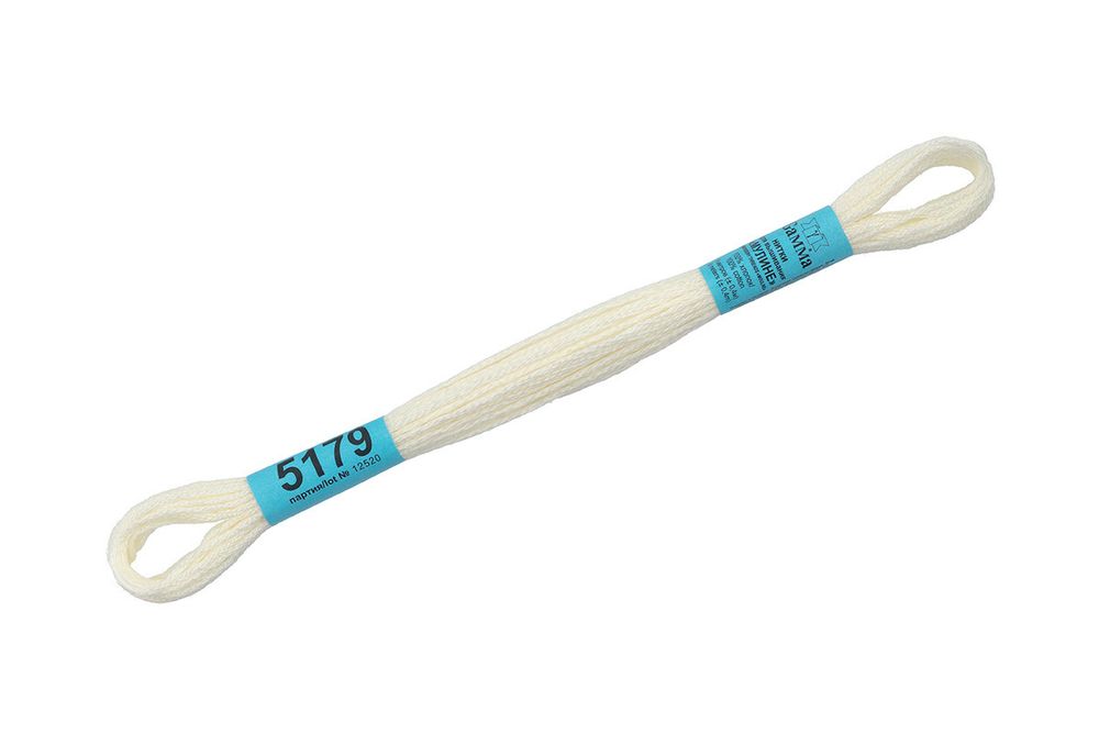 Мулине Gamma 100% хлопок, цв.5179 бл. желтый, 24 мотка по 8 метров