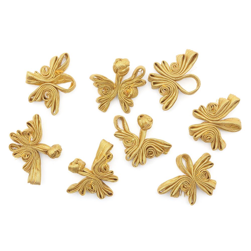 Сутажная застежка, 4,5см (золото), 902N-015, 5 шт