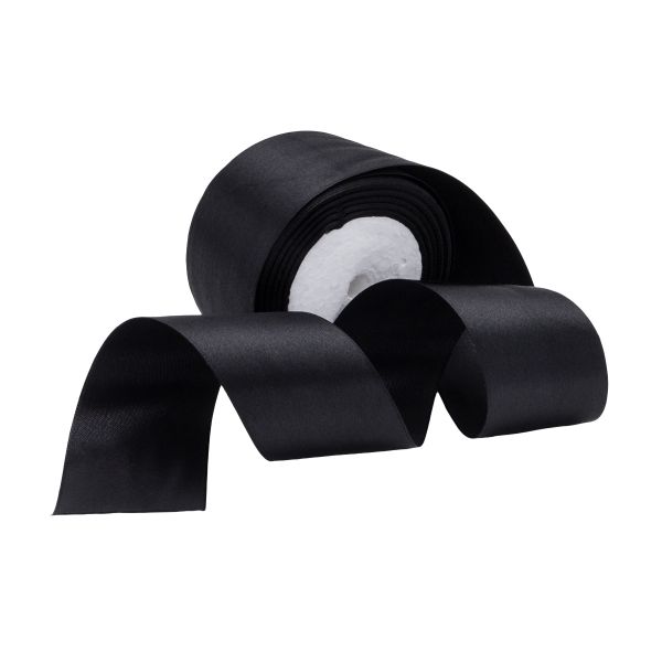 Лента атласная 1-сторонняя 50.0 мм / 22.86±1 метров, аналог 7730446, 39 черный, DDZ2401, Globus