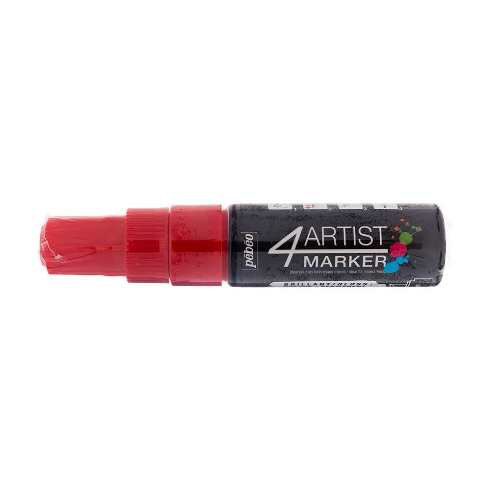 Маркер художественный 4Artist Marker на масляной основе 8 мм, перо скошенное 3 шт, 580207 красный, Pebeo