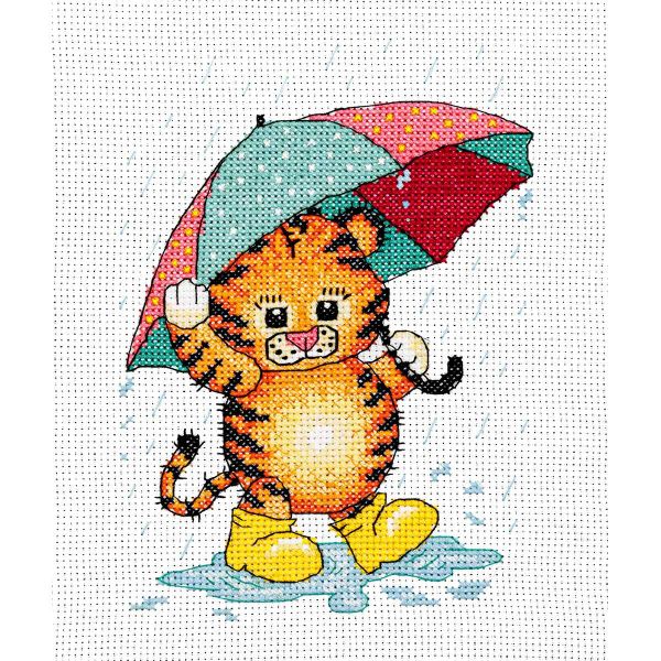 Набор для вышивания нитками Созвездие, Весело по лужам 11,5х16см