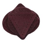 Набор заплаток пришивных из замши, круг, квадрат, треугольник, овал 4см, с перфорацией, 4 шт (31 бордовый), 59703