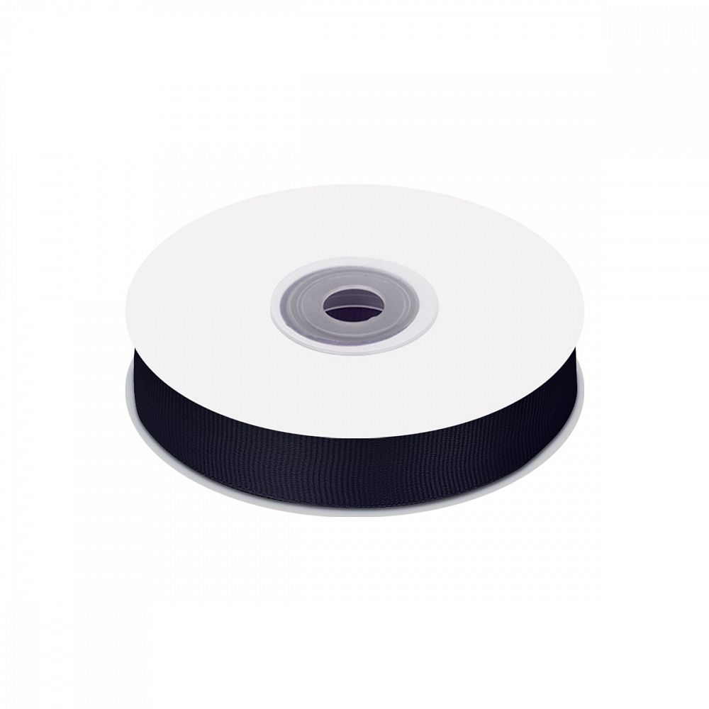 Лента репсовая (в рубчик) 20.0 мм / 22.8±1 метра, 372 черно-синий, Magic4Hobby