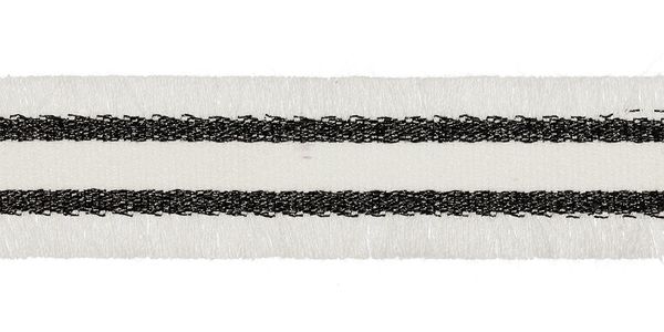 Тесьма с бахромой 28 мм, 10 м, 01 черный/ белый, Gamma DTB-28L