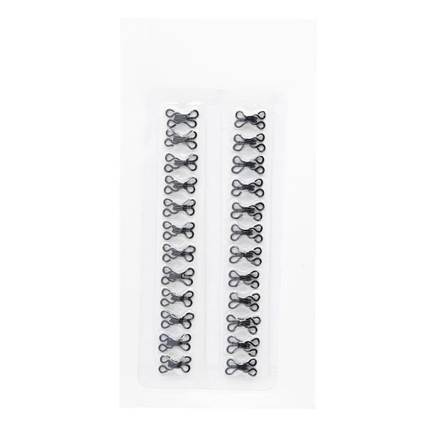 Крючки пришивные 12х7 мм, №1, оксид, 0300-4005