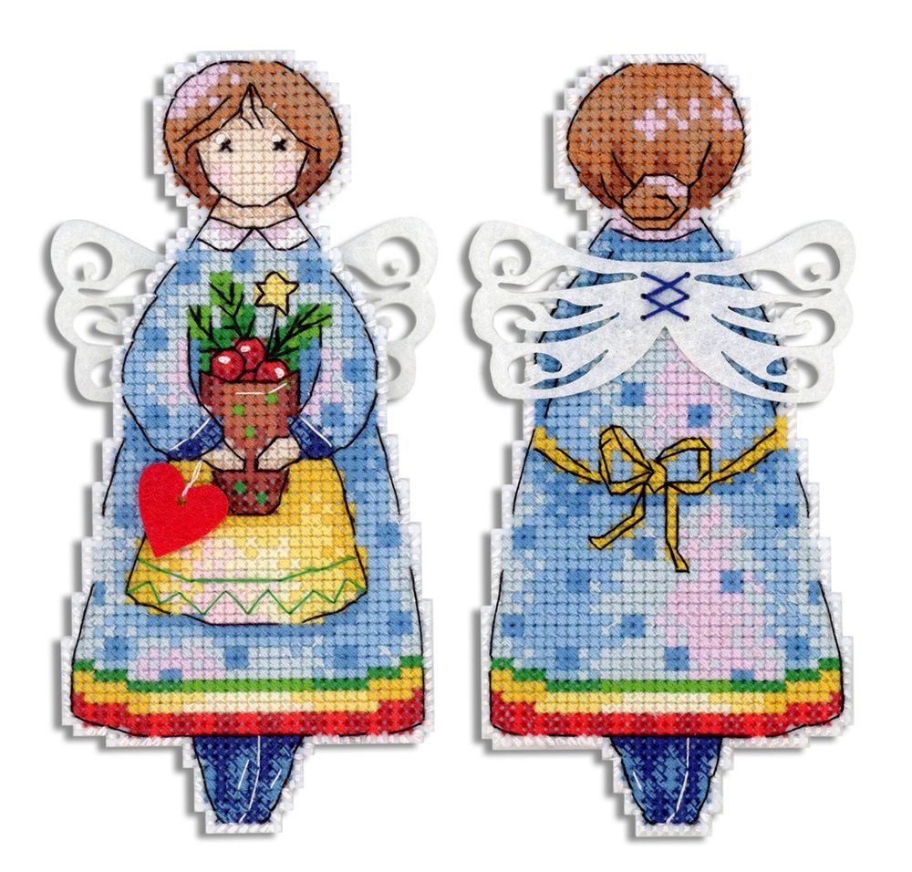 Набор для вышивания нитками МП Студия (Жар-птица), Ангел зимы, 13х6 см