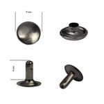 Хольнитены односторонние сталь 9х9 мм, №33, TBY.5109 цв. черный никель уп. 1000 шт, TBY