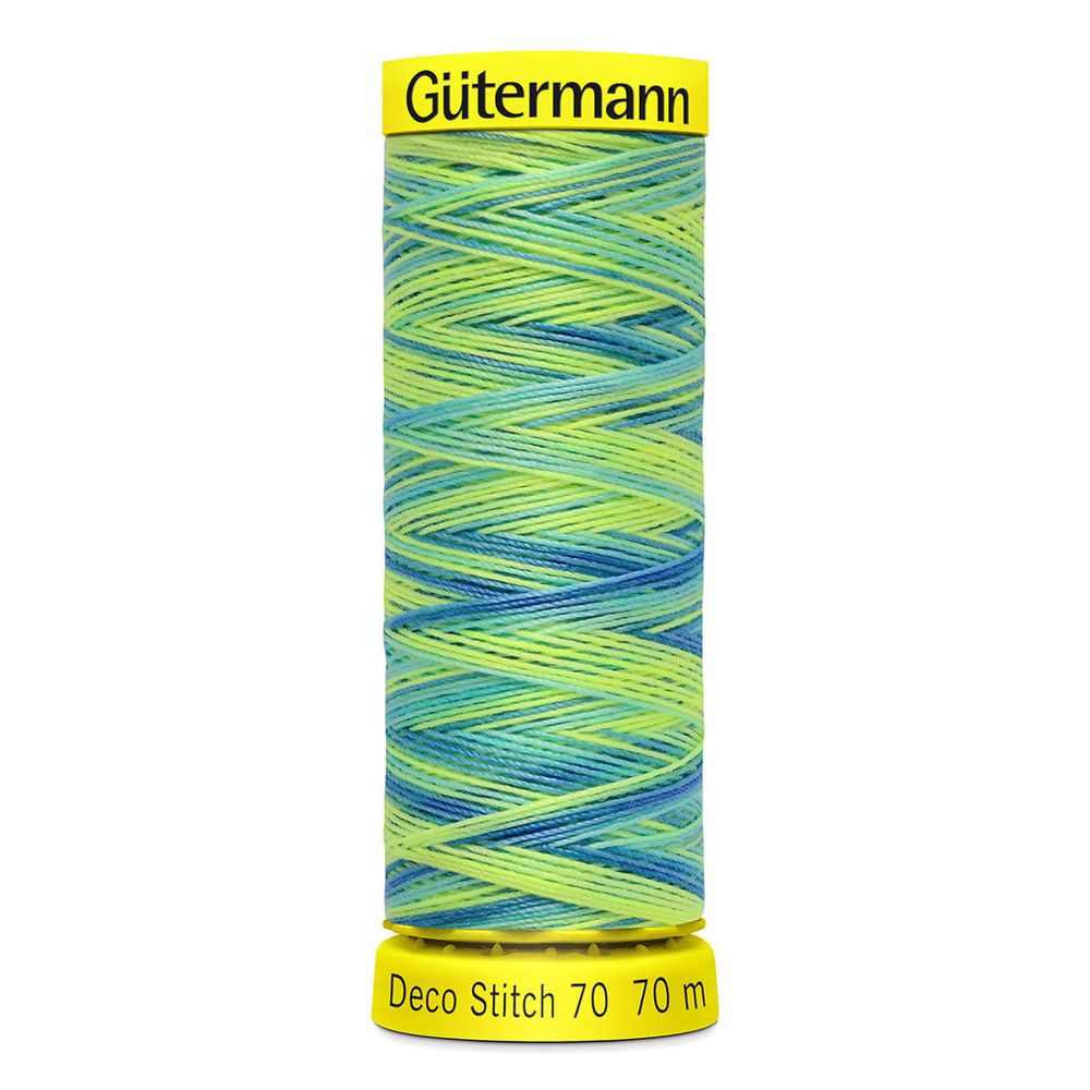 Нитки отделочные Gutermann Deco Stitch 70, multicolor, 70м, 9968, 5 катушек