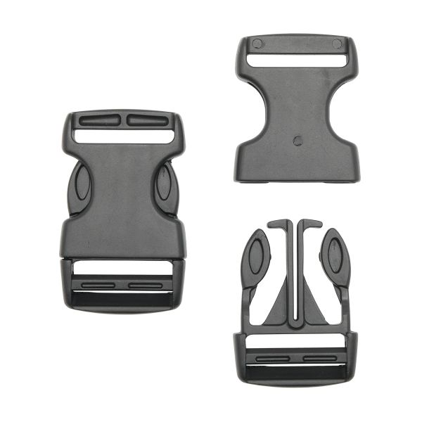 Фастекс (пряжка трезубец) пластик 30 мм, 20 шт, черный