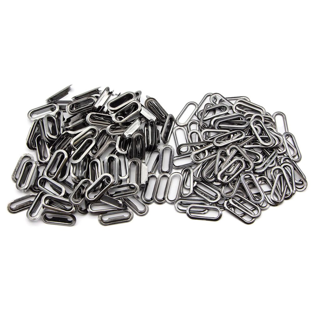 Люверсы металл овальные 24х8 (внутр.), 28х12 (внешн.), металл (≈100 шт) New Star, чер.никель