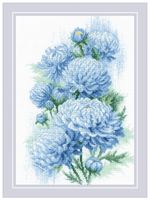 Набор для вышивания нитками Риолис, Хрупкость хризантем, 21х30 см