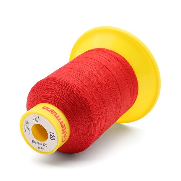Нитка эластичная Gutermann Maraflex 120, 1500 м, 716936, 156 красный, 1 катушка