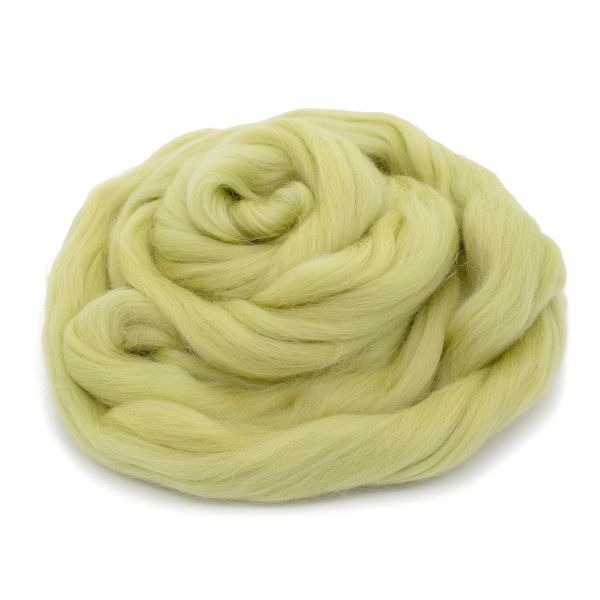 Шерсть для валяния Троицкая п/тонкая 1х100 г (до 29 мкр), 3174 светлая фисташка