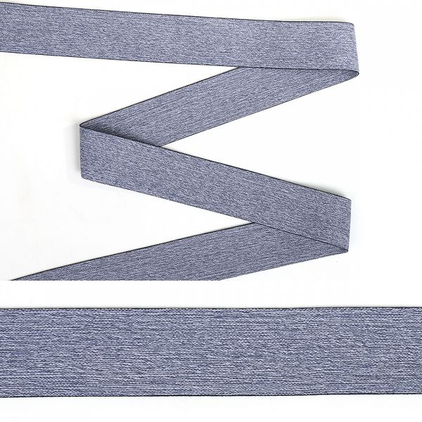 Резинка для мужских трусов и боксеров 35.0 мм / 1.5±0.5 метра, меланж тканая 53980DG цв. голубой