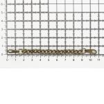 Вешалка-цепочка для одежды 100х5 мм, металл, бронза, 10 шт, ГНУ268