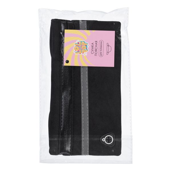 Сумка поясная для телефона 20х10 см, №01 черный, Lol&Pop LLP-306