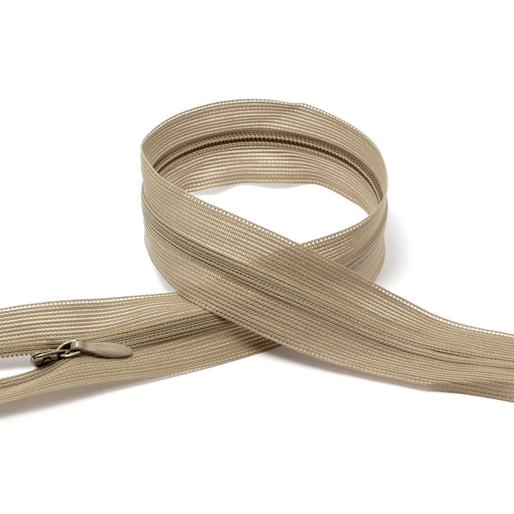 Молния потайная (скрытая) Т3 (3 мм) 1 зам., н/раз., 20 см, цв.S894 бежевый, 50 шт, Mzipp Молния потайная (скрытая) Т3 (3 мм) 1 зам., н/раз., 20 см, цв.S894 бежевый, 50 шт, Mzipp
