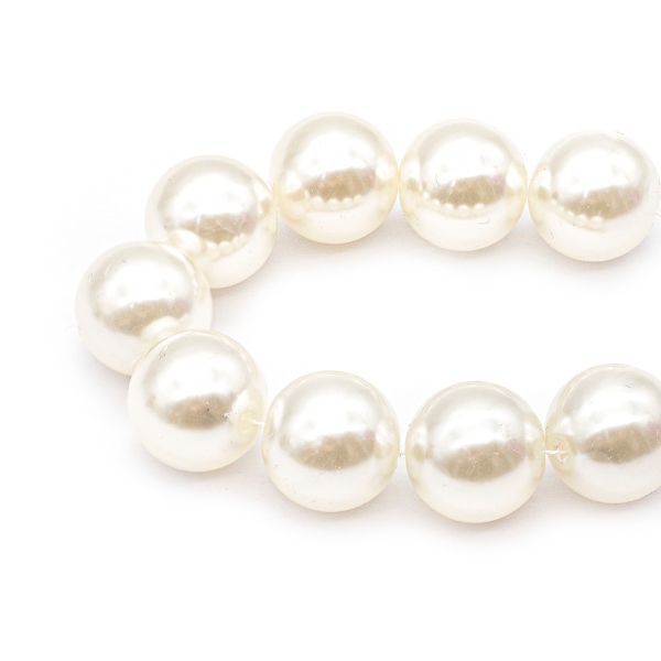 Бусины пластик (жемчуг) ⌀18 мм, 25 г, Astra&Craft, 001 NL белый