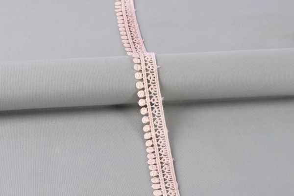 Кружево гипюр (плетёное) 18 мм / 10 м, GP015BP пудровый (бежево-розовый), Gamma GGM-1802