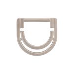 Полукольцо двойное металл внутр. 30 мм (внешн. 47х45 мм), 1 шт, серебро никель, MB-158