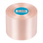 Лента атласная 1-сторонняя 75.0 мм / 33±2 метра, №151 бледно-розовый, в термоплёнке, Gamma