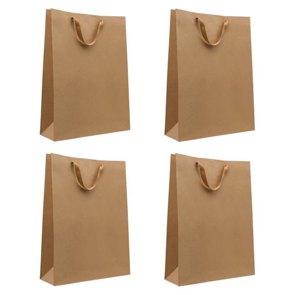 Пакет подарочный крафт, 38х50х12 см, 4 шт