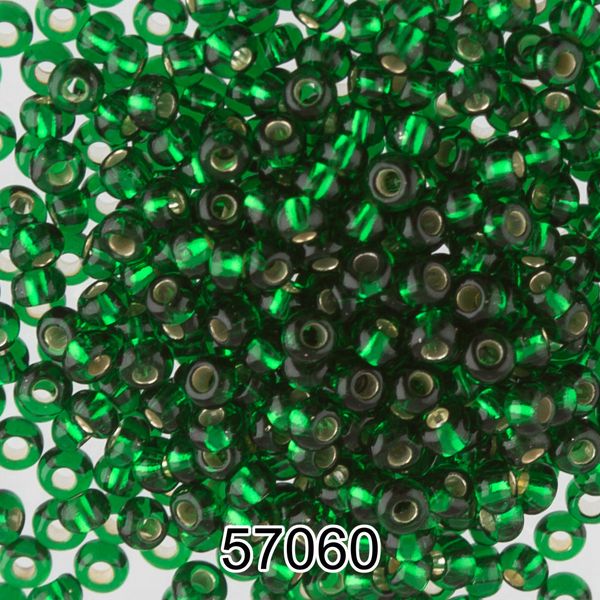Бисер Preciosa 10/0 (2.3 мм), 500 г, 57060 (Ф065) изумрудный