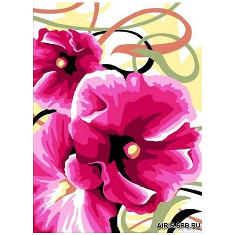 Рисунок для вышивания Margot, &quot;Розовые цветы&quot; 30х40 см