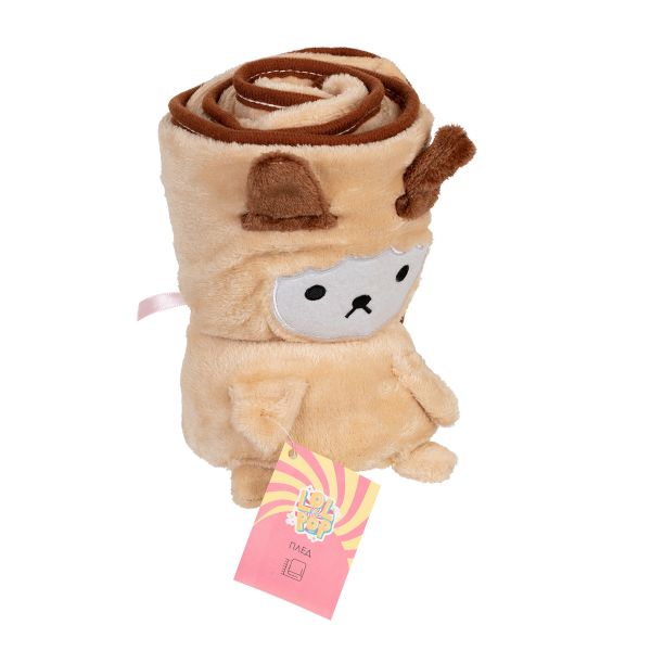 Плед мягкий 95х80 см, 100% полиэстер, №05 бежевый/овечка, Lol&Pop LLP-316