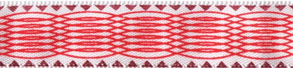 Лента атласная с рисунком 12.0 мм / 5 шт по 3 метра, L8/001 полоски/белый, Gamma ALP-122