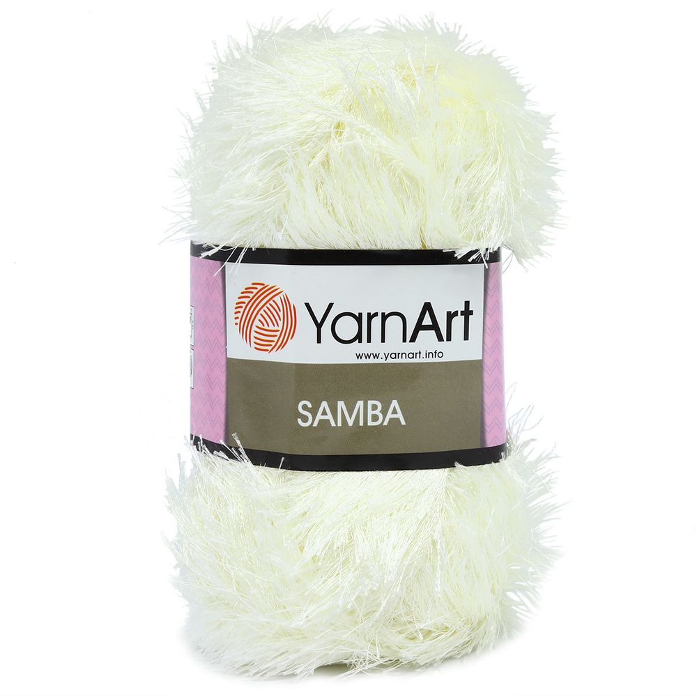 Пряжа YarnArt (ЯрнАрт) Samba, травка / уп.5 мот. по 100 г, 150м, 830 молочный