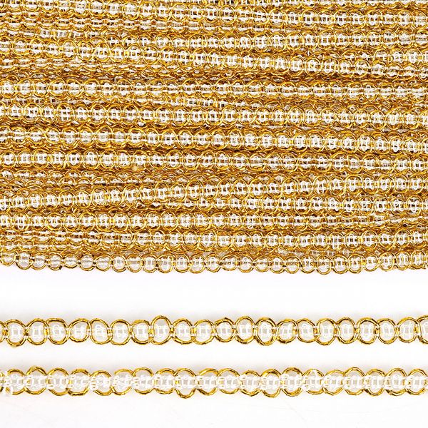 Тесьма отделочная 5 мм, 919 цв.золото уп.45.7м