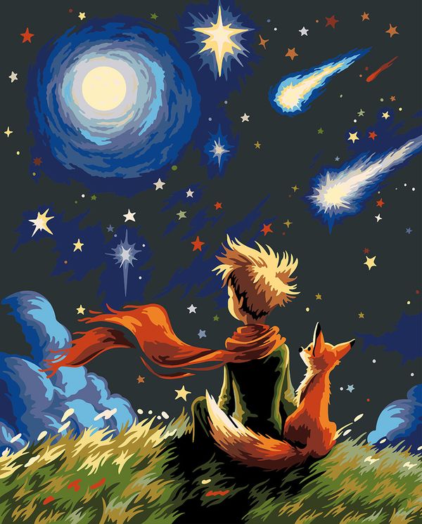 Картина по номерам Фрея PNB/PLDD-289, Бесконечность вселенной, (эффект черного холста со светодиодами) 50х40 см