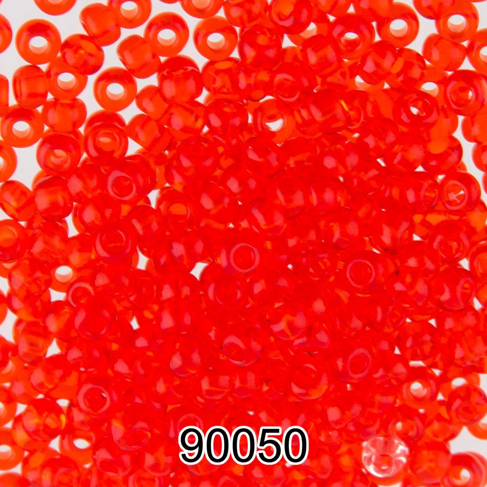 Бисер Preciosa круглый 10/0, 2.3 мм, 500 г, 90050 (Ф180) оранжево-красный