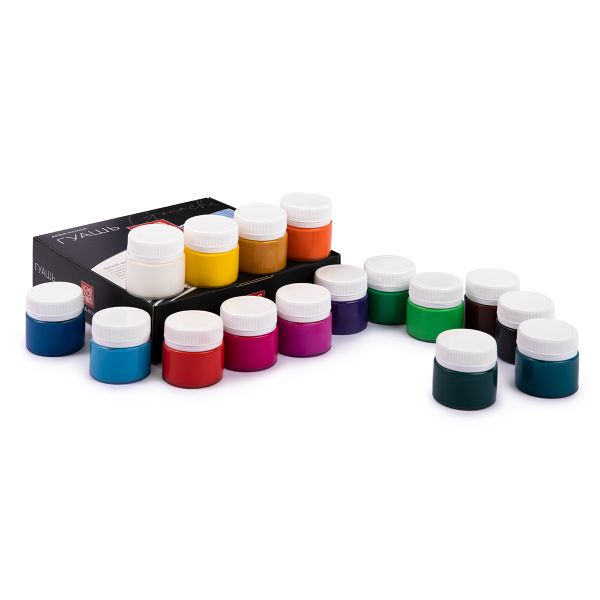 Краска гуашь 16 цв. 20 мл, Аква-колор IZO-G16