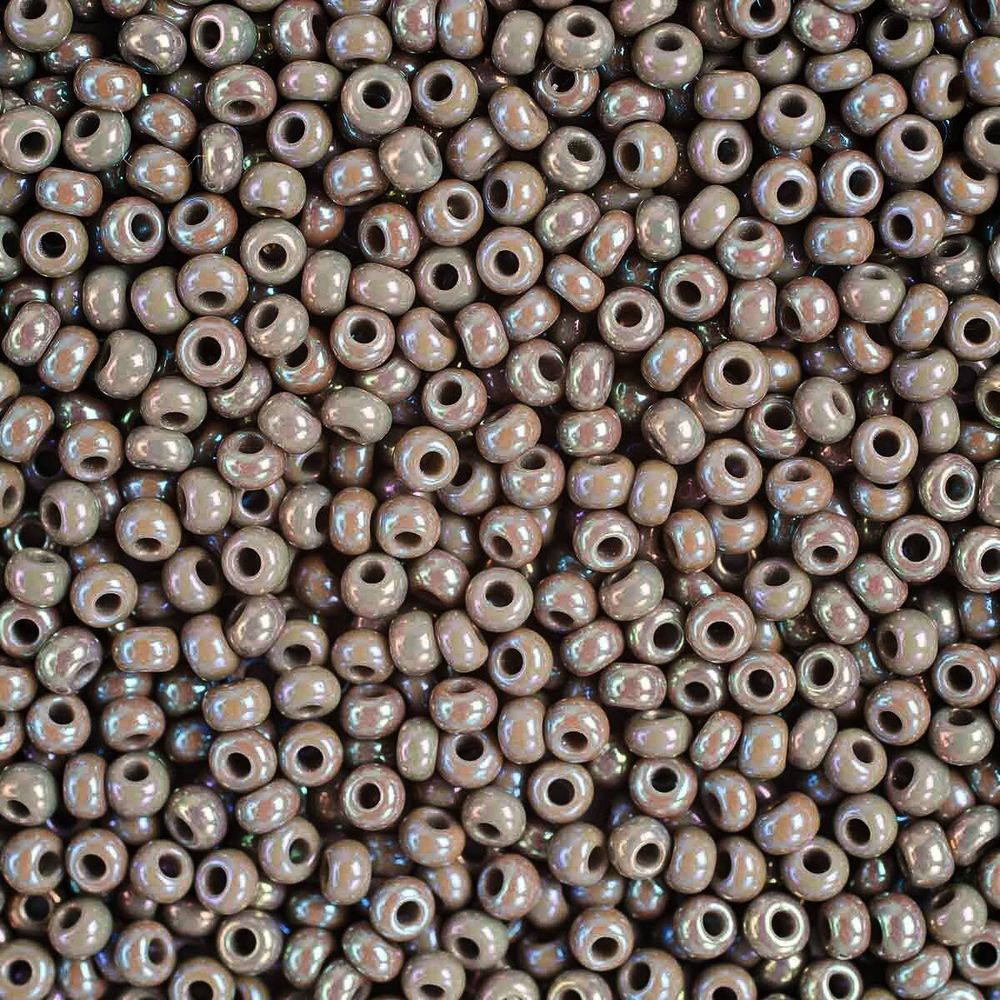 Бисер Preciosa 10/0 (2.3 мм), 100 г (5х20 г), непрозрачный с радужным покрытием, цв. 44020