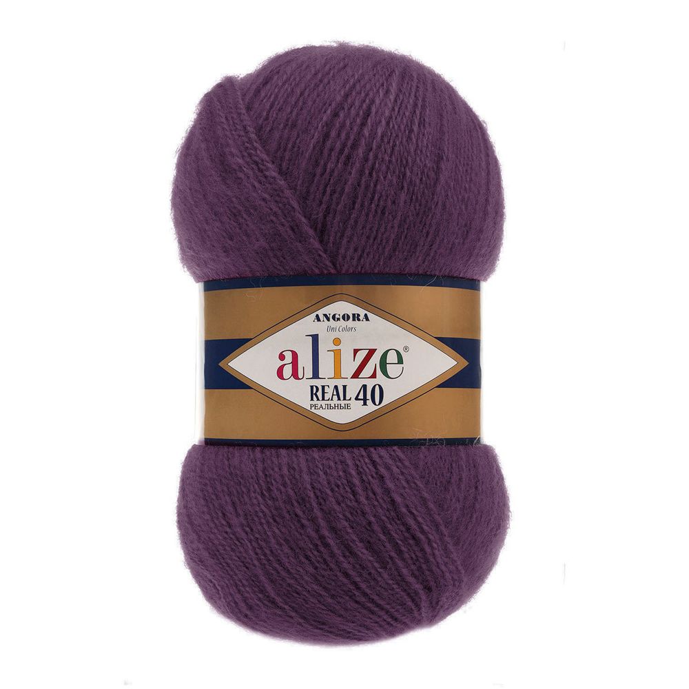 Пряжа Alize (Ализе) Angora Real 40 / уп.5 мот. по 100 г, 430м, 111 сливовый A