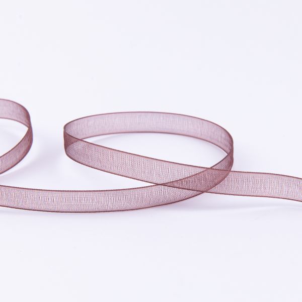 Лента капроновая (органза) _6.0 мм / 45.7 метров, 110 т. коричневый, Blitz OR-6