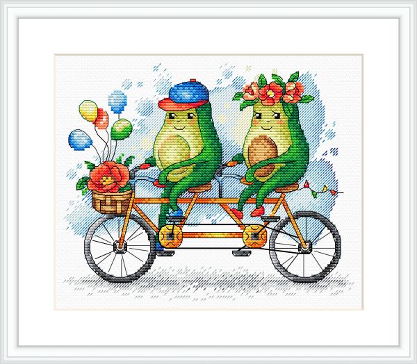 Набор для вышивания нитками МП Студия (Жар-птица), Моя половинка, 20х17 см