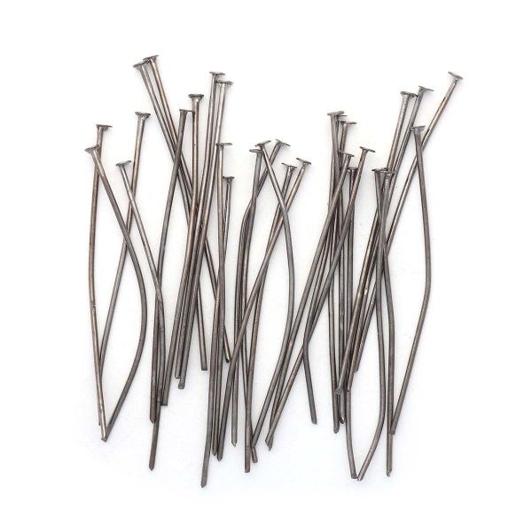 Штифт с плоской головкой 45 мм, 50 шт/уп, черный никель