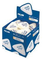 Ластик 428 треугольный 5.1х4.6х1.3 см, 28 шт, белый CMM428, Milan