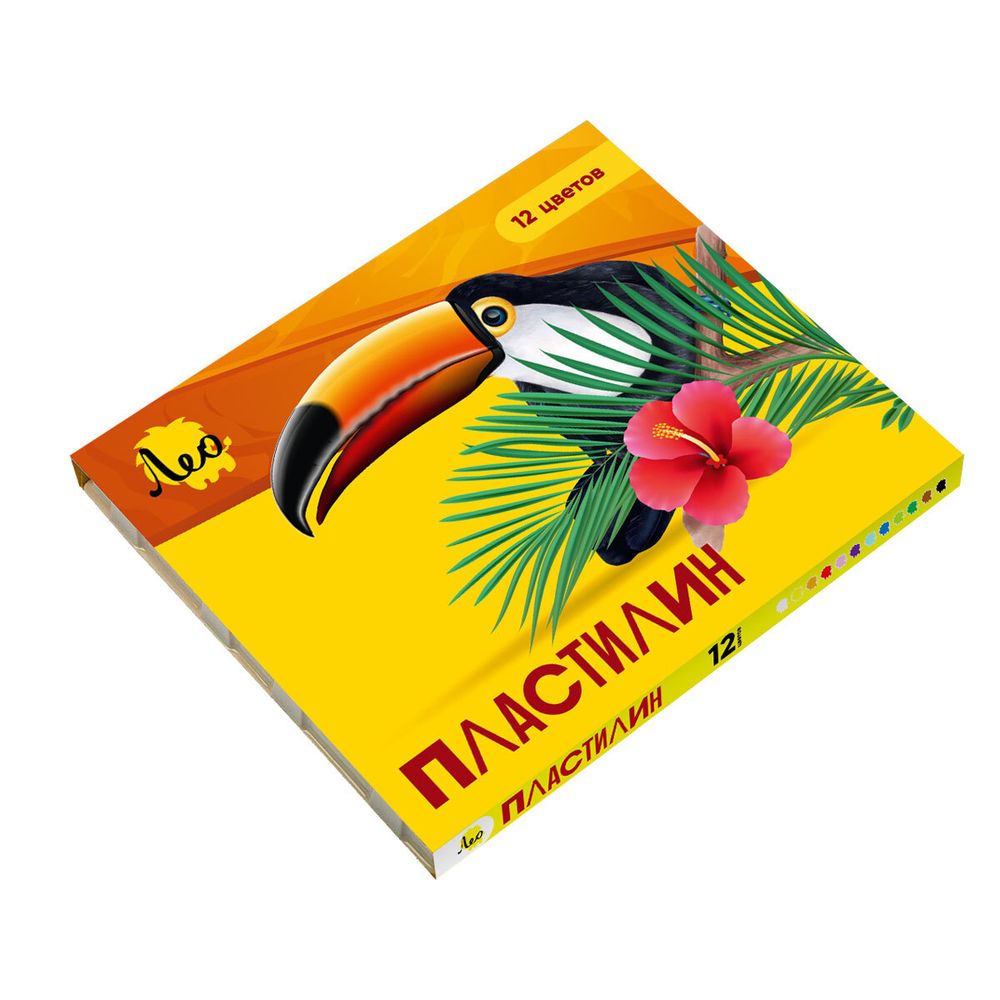 Пластилин классический 240 г, 12 цв, Лео LBMC-0112