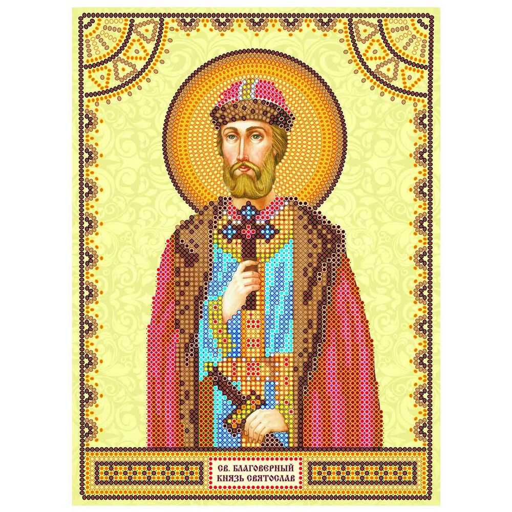Рисунок для вышивания бисером Абрис Арт, Святой Святослав 17х23см, ACK-135