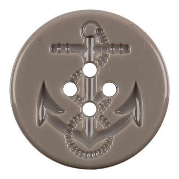 Пуговицы 4 прокола пальтовые 25 мм, 24 шт, D225 серый, Gamma XPB 0011