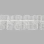 Лента (тесьма) шторная: сборка параллельная нефикс. 25 мм / 100 метров, (1 ряд петель, 2 шнура), капрон