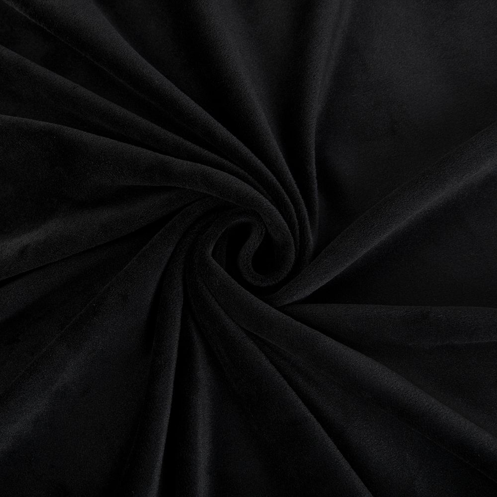 Велюр 240 г/м², 185 см / 5 метров, черный/black, Gamma VELR